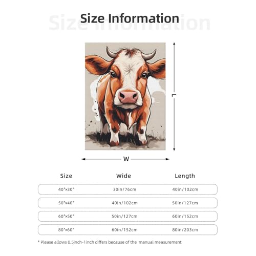 Couverture motif petite vache 152x127 cm pour lit et canapé - 7