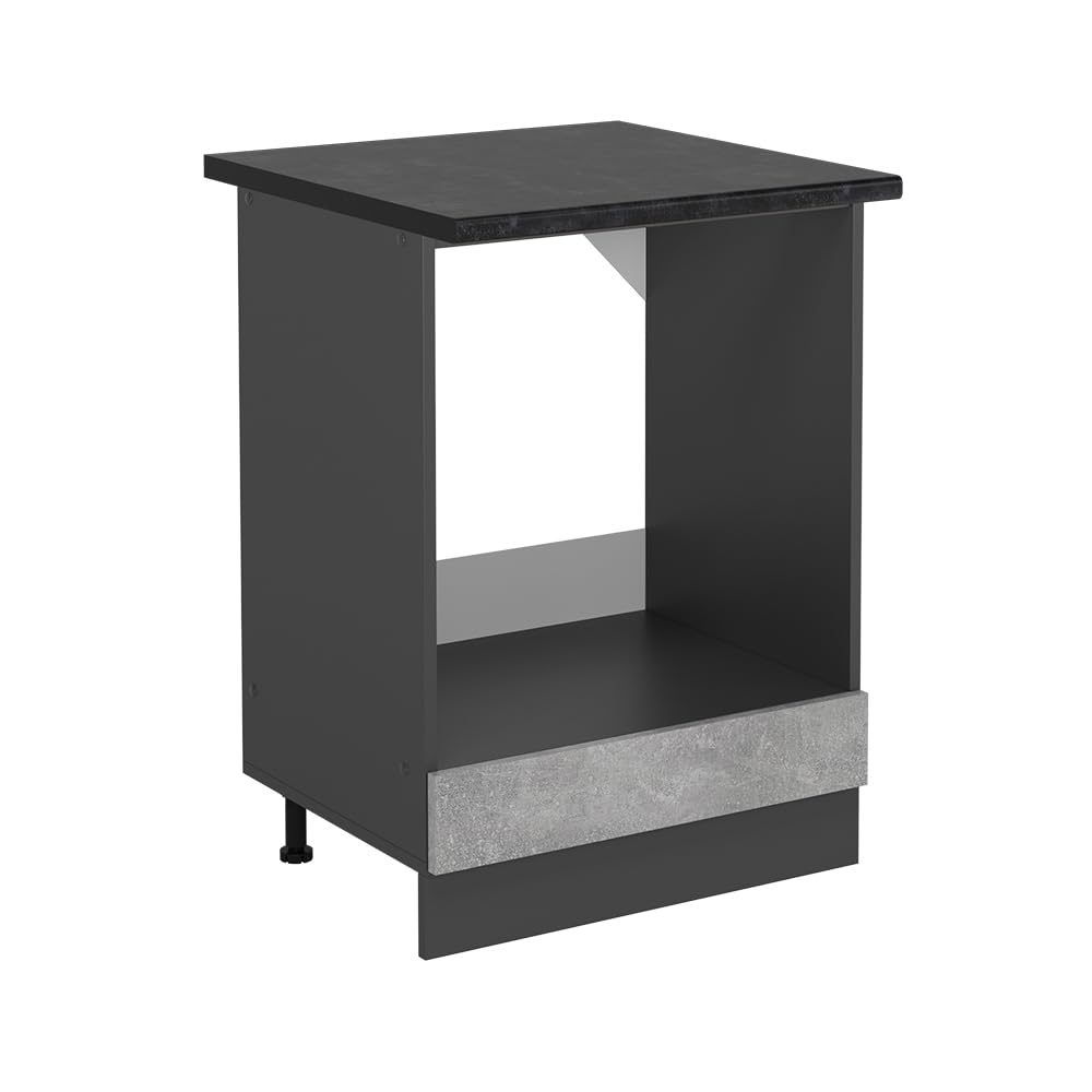 Vicco Oven housing cabinet Raul, Concrete, 60 cm, WT Anthracite, for flexible combination within modular kitchen systems โ image 1