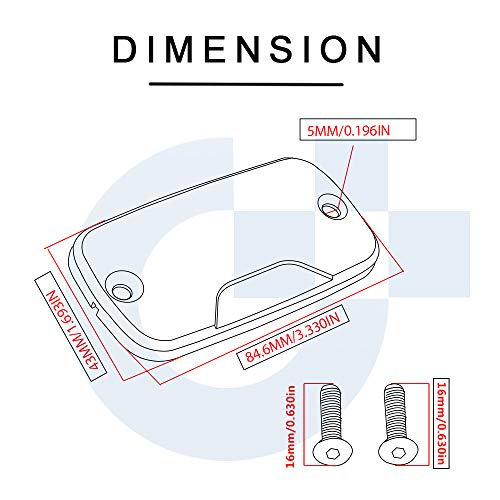 Avant Couvercle Réservoir de Liquide Frein pour Hornet 900 2002-2006 Hornet 600 1998-2014 CB600F CB 600F 2009-2014(Noir) - Image 4