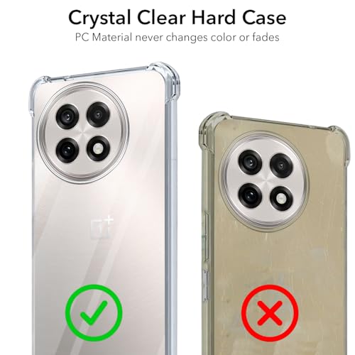Image of Jkobi Shockproof Crystal-Clear Back Cover for OnePlus 13R (Anti Yellow Case | Drop & Camera Protection | Hard Polycarbonate)