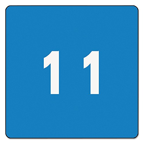 Étiquettes numériques bleu clair Smead DCC 67421 autocollantes de bureau