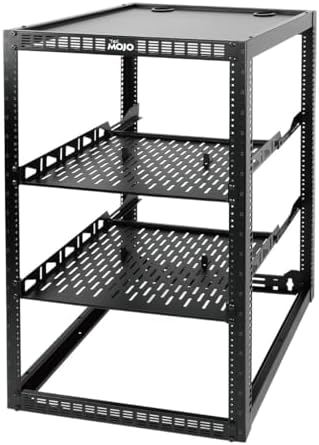 TECMOJO 20U Open Frame Network Rack for IT & AV Gear, AV Rack Floor ...