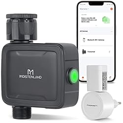 Macetas Inteligentes Amazon WiFi Programador Riego Automatico,Sistema de Goteo de Jardín, Temporizado Inteligente con App, WLAN 2.4GHz, Control de Voz Alexa, para Aspersores de Césped y Plantas de Balcón