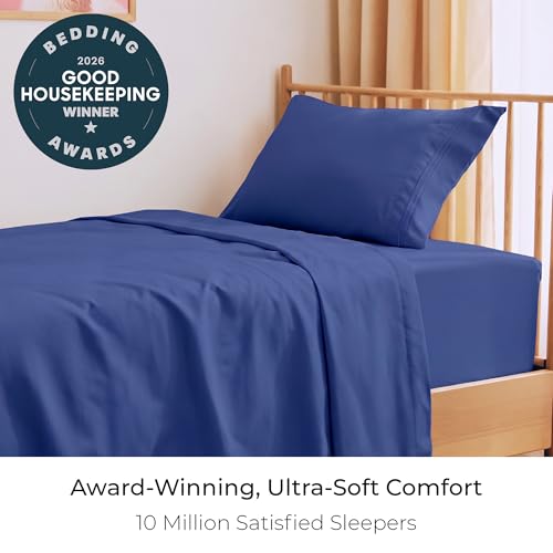 Image of Mellanni Twin Sheets Set - 3 PC Iconic Collection Bedding | Hotel Luxury, Extra Soft, Cooling Bed Sheets - Wrinkle, Fade, Stain Resistant (Twin, Royal Blue)