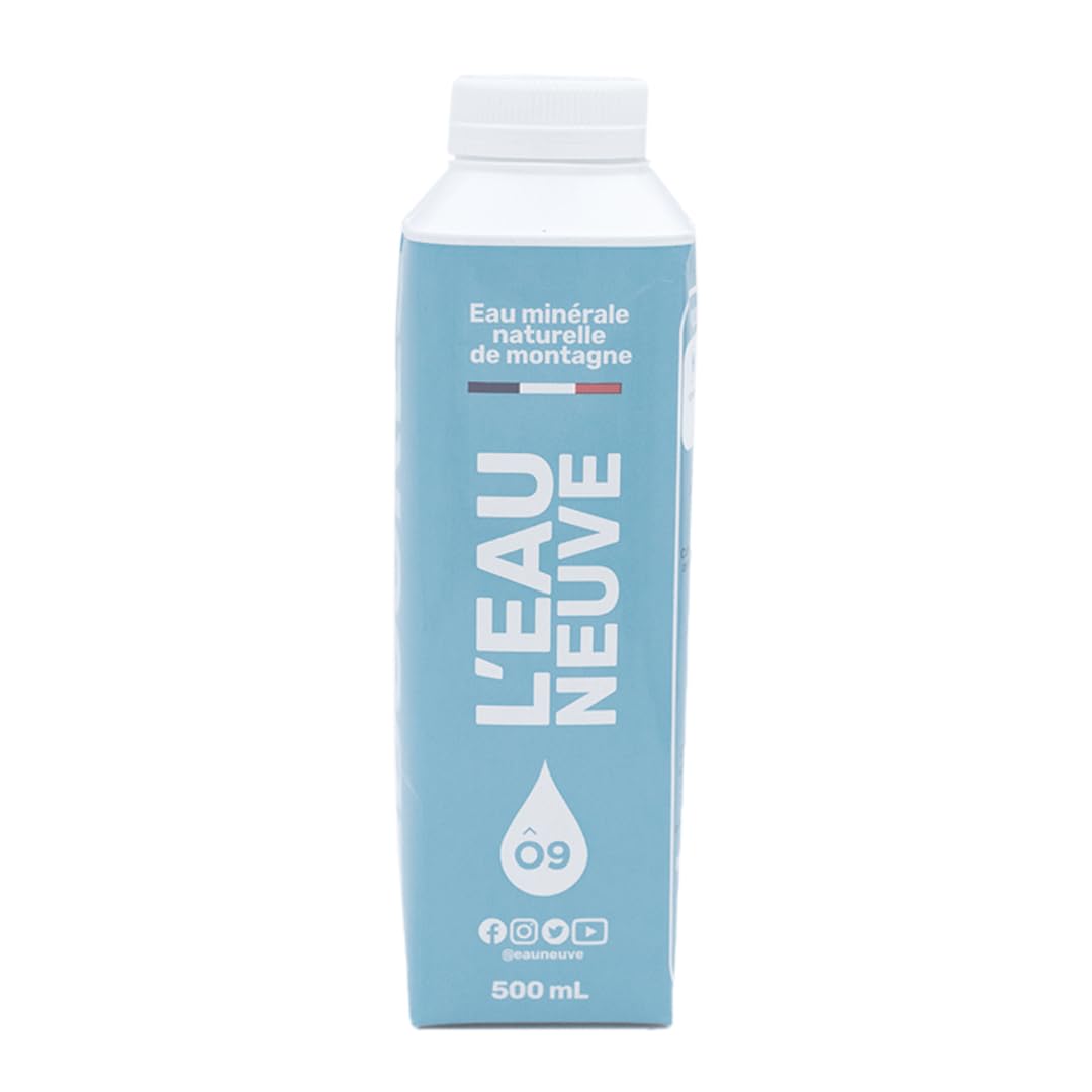 Tétra Eau Neuve Bleue 12 Bouteilles x 50cl | Eau minérale naturelle naturellement pure à la source de Pédourès