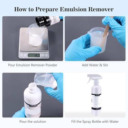 Caydo Screen Printing Emulsion Kit Includes Screen Printing Emulsion Remover Powder (Mix - 2000oz), Screen Printing Photo Emulsion (8.5 oz), Diazo Sensitizer, Screen Printing Supplies by Caydo - Image 4