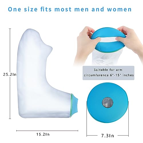 SUPERNIGHT Cast Covers for Shower Arm, Waterproof Cast Cover Arm Adult, Wound Arm Protector, Watertight Seal to Keep Wound and Bandage Dry, Perfect for Broken Hand, Elbow, Wrists, and Arms - Thumbnail 7