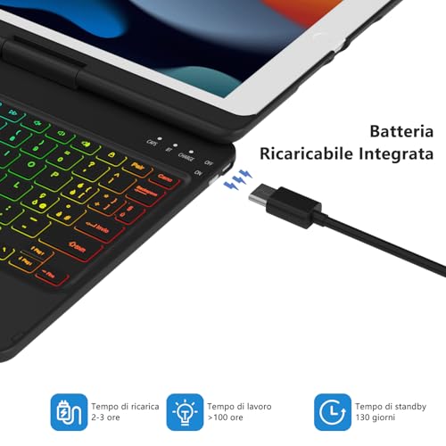 MMK Tastatur Hülle für iPad 10.2 Zoll (9/8/7 Generation 2021/2020/2019) – Ansicht 5