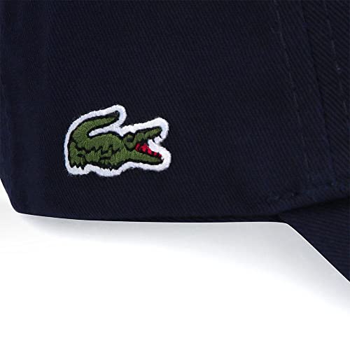 Boné em algodão com tira contrastante Lacoste Masculino Preto Único