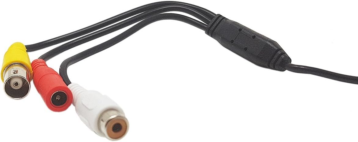 Mini Telecamera Pinhole Spia Nascosta Spy Cam con Microfono per Audio. Microspia Può Essere Visualizzata Direttamente su Monitor, Incluso 1 Alimentatore 12V-1Ah - Per Interno- NO WIFI
