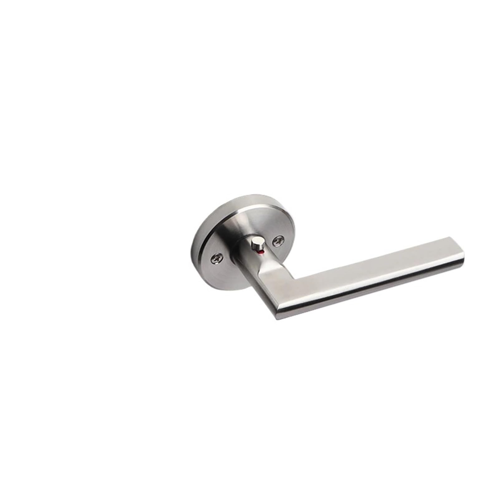 Sjloynwq Brushed Silver Stainless Steel Keyless Door Lock Wooden Handle(Brushed Silver)