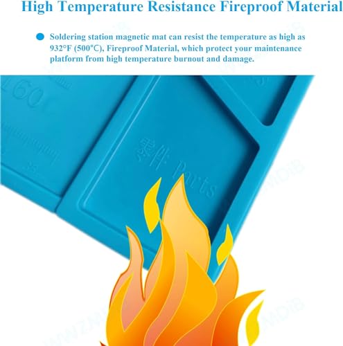 WWZMDiB Heat Resistant 932°F Silicone Soldering Work Mat(S-130【11.8 x 7.9” / 30 x 20cm】)