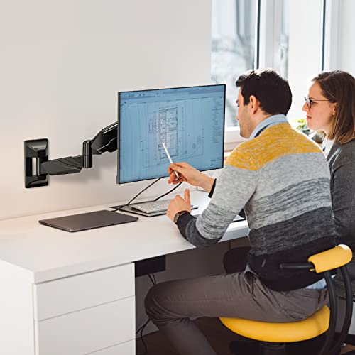 Mount Pro Monitor Wall Mount For 13 To 32 Inch Computer Screens, Single Monitor Arm With Tilt/Swivel/Rotation Adjustable, Gas Spring Wall Monitor Mount Holds Up To 17.6Lbs, Vesa Wall Mount 100X100 #TOP6