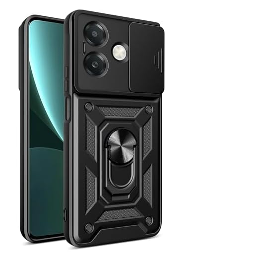 Kukoufey Capa compatível com Oppo A60 5G, compatível com Oppo A40 4G, com capa de lente de câmera deslizante compatível com Oppo A3 5G (Índia) CPH2683 / A3x 4G/5G (Índia) CPH2641 CPH2681 capa preta
