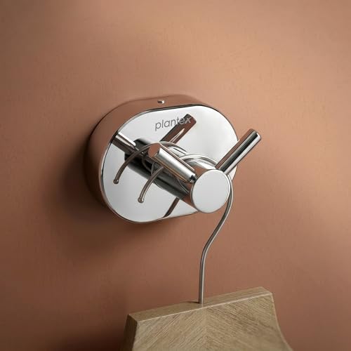 Image of Plantex J4 Stainless Steel Robe Hook /Clothes Hanger for Wall /Hangers for Bathroom /Bathroom Accessories (Chrome Finish) Onix