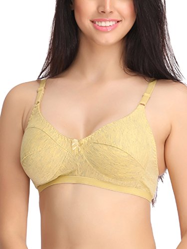 Image of Clovia Women's Cotton Non-Padded Non-Wired Full Cup Bra - Yellow