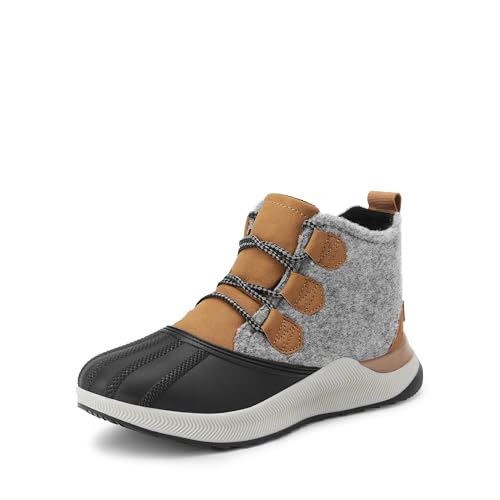 DREAM PAIRS Ankle Winter Boots for Women Waterproof Lace Up Anti-Slip Warm Snow Booties Fashion Sneaker Boots 6 Brown/Black