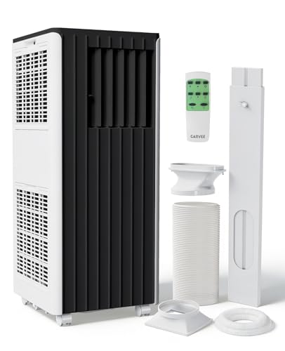 Image of Garvee 8000 BTU Portable Air Conditioner, 3-in-1 Cooling, Dehumidifier & Fan for Rooms Up to 350 Sq. Ft. | Sleep Mode | Energy-Saving 24-Hr Timer | AC Unit w /Remote & Full Window Kit, Black Top, 115V