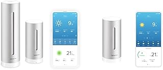 Set Netatmo Smarte Wetterstation + Zusätzliches Innenmodul + WLAN + Funk + Innen- und Außensensor + Amazon Alexa