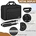 GMAK Projector Carrying Case Travel Bags with 15.6inch Laptop Compartment, Travel Carrying Tote Storage Case with Accessories Pockets Compatible for Most Major Projectors (Bag Only)