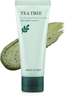 Mud Cream Mask | Soothing Tea Tree - Pore Purifying Clay Mask, Gentle Exfoliating Formula for Sensitive & Acne-prone Skin, No Dry, Tight Feeling, Korean Skincare (100 ml / 3.38 fl oz)