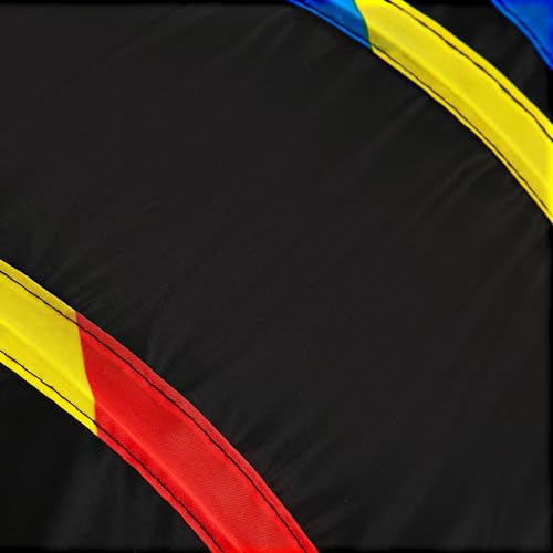 Image of Tempcore Cat Tunnel for Indoor Cats, 3 Way Collapsible Pet Play Tunnel with Teaser Wand, Peek Holes & Hanging Ball, Interactive Tube for Kittens & Rabbits, Black & Rainbow