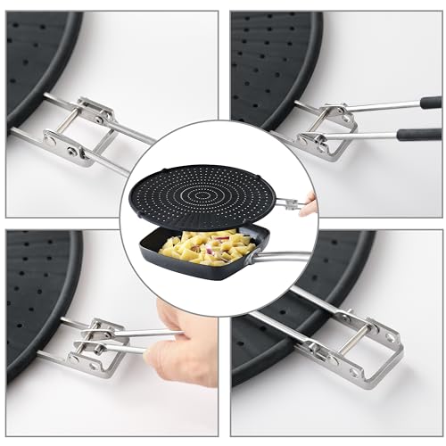Jjoo SPLATTER GUARDS FOR FRYING 13 Inch Silicone Grease Splatter Guard, Splatter Screen thumb #2