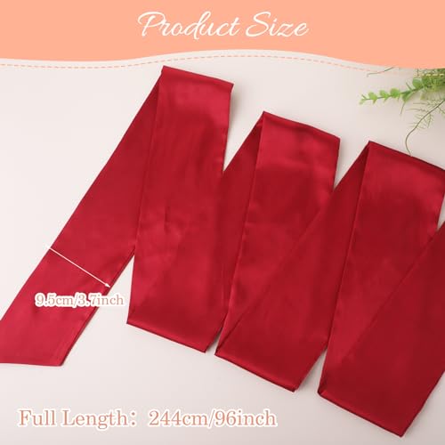 Wedding Satin Sash Belt Women Dress Sash Bridal Belt Waist Belts for Party Special Occasion 3.74'' Wide2