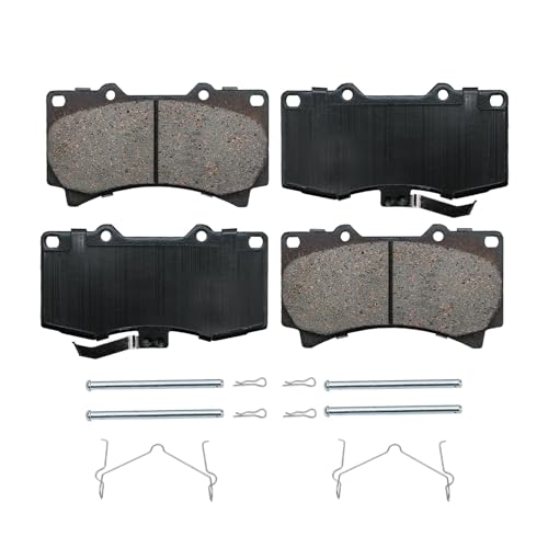 Image of Detroit Axle - Front Brake Kit for 2006-2010 Hummer H3, 2009-2010 H3T | Disc Brake Rotors Ceramic Brake Pads w /Hardware 2007 2008 Replacement 12.40 inch inch Rotor