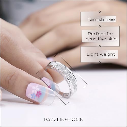 Dazzlingrock Collection 0.25 Cttw Round White Diamond Three Row Micro-Pave Men's Wedding Band in 10K Solid Gold2