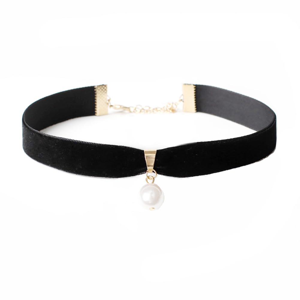 Dishowme Parel Rose Bloem Choker Ketting Gothic Fluwelen Kant