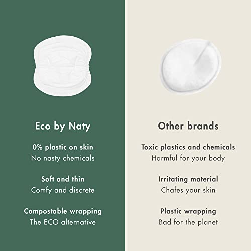 ECO by Naty Nursing Pads – Nipple Pads for Breastfeeding Mothers, Pregnancy and Postpartum, Made from Plant-Based Materials (30 Pads) - Image 4