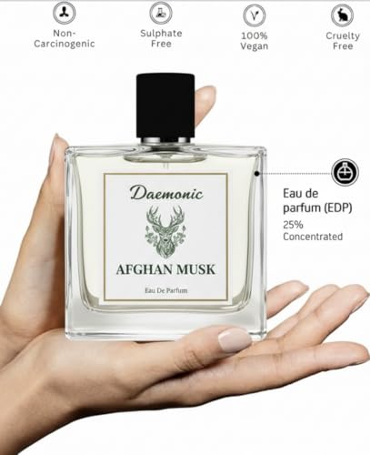 Image of Daemonic Afghan Musk Eau De Parfum 50ml - Long Lasting Oud & Patchouli Perfume for Men & Women | Woody Floral Musky Fragrance