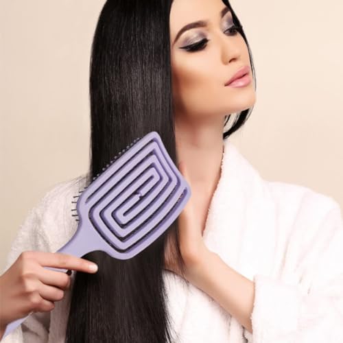 Image of Premium Collection Mini Paddle Hair Black pic of 1 Brush Premium 3D Detangling Hair Brush for Women & Men- Anti Hair Fall Comb for Curly, Wavy & Straight Hair | Hair Straightening Brush, Wet & Dry Styling Brush ,