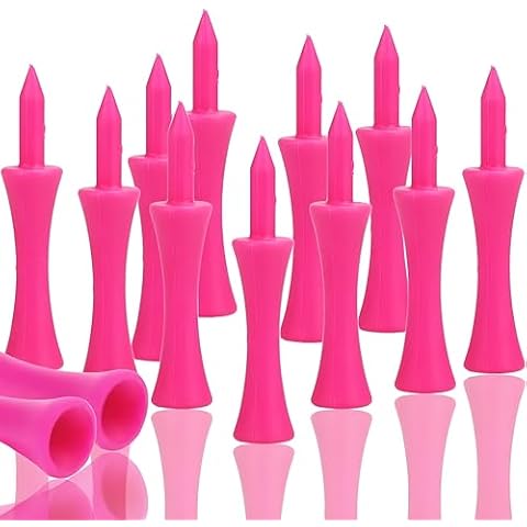 GOEDEKE 50Pcs 57mm Pink Golf Tees Cover