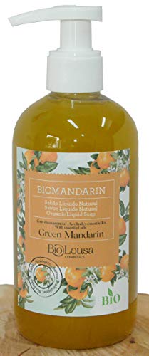 BIOMANDARIN Gel douche très doux Artisanal à l'huile d'olive vierge extra BIO, 300ml - parfumé à l'huile essentielle de mandarine verte. Végan, sans SCI, SLS ni SLES Cover