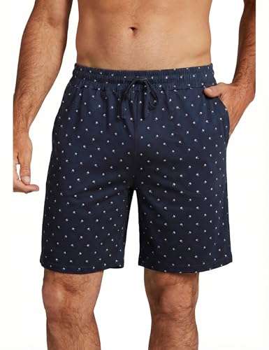 Demegimi Pantalones Cortos Pijama para HombresPantalón Pijama Hombre Verano Corto Shorts Pantalones Pijamas Cortos Hombre Algodon Ropa de Dormir
