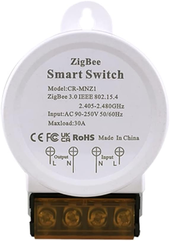 30A High Power ZigBee Smart Switch with Energy Monitoring,Compatible with Alexa/Google Home, APP Remote Control, Voice Control, Timer Function