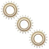 Einfach zu kombinieren: Diese dekorativen goldenen Spiegel messen 25 x 25 x 1,6 cm und sind hell gold, so dass sie für eine Vielzahl von Farbschemata geeignet sind, einschließlich Weiß, Schwarz, Grau, Rosa, Rot oder Braun. Der runde Spiegel zum Aufhängen ist perfekt zum Stylen Ihrer Familie.