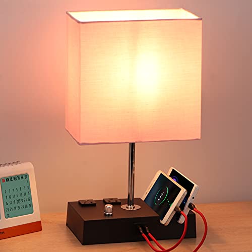 Bedside table lamps with charging station Clearance