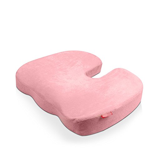 Memory U Foam Nice Bottom Seat Cushion Orthopedic Coccyx Sciatica Seat Cushion Car Seat Cushion Wheelchair Office Chair Seat Cushion Comfort Soft Seat Pad Foam Cushion for Office Chair Home Car (Pink)