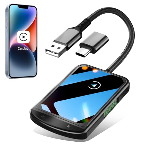 Wireless CarPlay Adapter for Apple iPhone - Plug & Play, Stable & Fast Connection, Compatible iPhone iOS 10+, Convert Original Wired to Wireless CarPlay Only for Car Since 2016