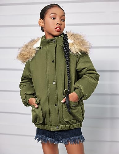Arshiner Kids Girls Winter Coats Warm Thick Padded Hooded Fleece Lined Puffer Parka Jacket2