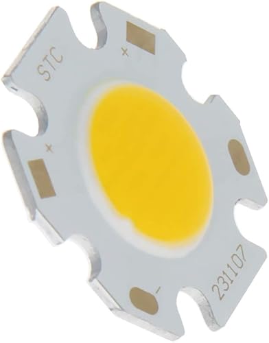 Miniatura 6 de Bettomshin 1 unids LED chip módulo 7 W aluminio cálido blanco 3000 K alta potencia 300ma para lámpara reflector 0.787x0.433 in