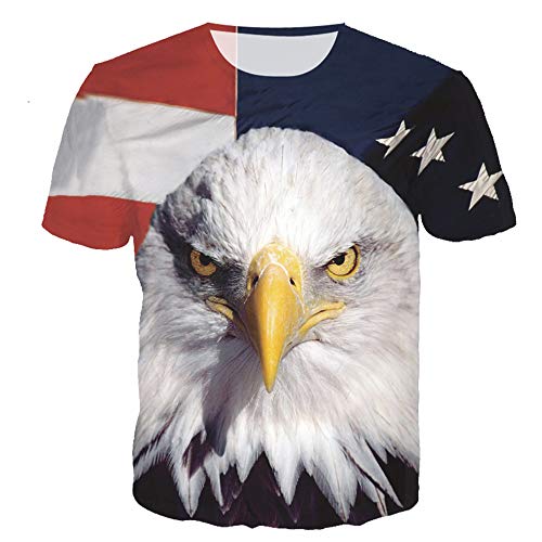 RXBC2011 Men's Eagle Tshirt American Flag tee S White