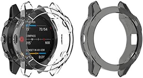 Tencloud Etui kompatybilne z Garmin Fenix 6 / Fenix 6 Pro/Sapphire pokrowiec ochronny, miękka obudowa z TPU, tylko do serii Fenix 6 (nie dla Fenix 6S i 6X) (5 szt.)