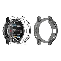 EMagTech 2 Custodie Protettive In TPU Trasparenti Per Garmin Fenix 6 / Fenix 6 Pro - Antiurto E Anti Graffio - 4