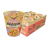 Nissin Cup Noodles Protein Ramen, Chicken Flavor with Bone Broth, 16g Protein, 2.54 Ounce Cup (Pack of 6)