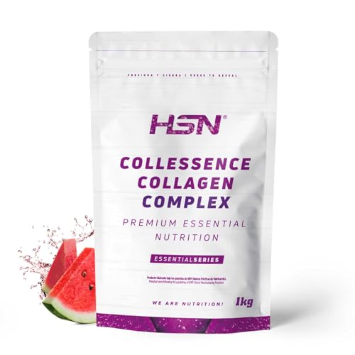 HSN Colágeno y Magnesio en Polvo Collessence Colágeno Complex | Sandía 1Kg | Colágeno Hidrolizado + Triple Magnesio (malato, citrato y bisglicinato) | No-GMO, Sin Gluten ni Lactosa ni Pescado