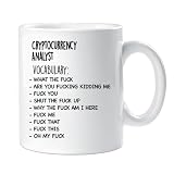Sanwood Vocabulary Job Cryptocurrency Analyst Mug, Cryptocurrency Analyst Appreciation Gift for Cryptocurrency Analyst, Funny Cryptocurrency Analyst Mug